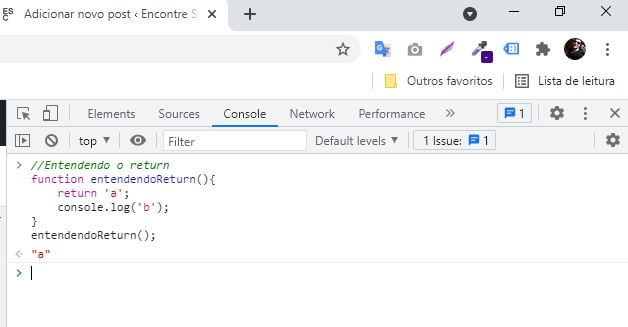 Entendendo o return em uma função JavaScript
