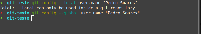 Configurando diretórios no git